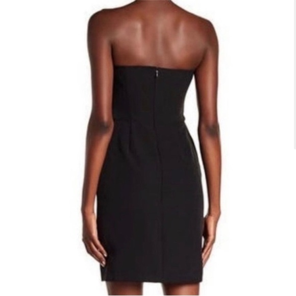 ALEXIA ADMOR Bow Tie Strapless Black‎ Sheath Dress Cocktail Party Wedding size 4 - Picture 4 of 11